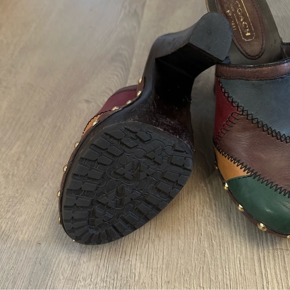 Coach patchwork clogs multicolor good condition - Picture 3 of 5